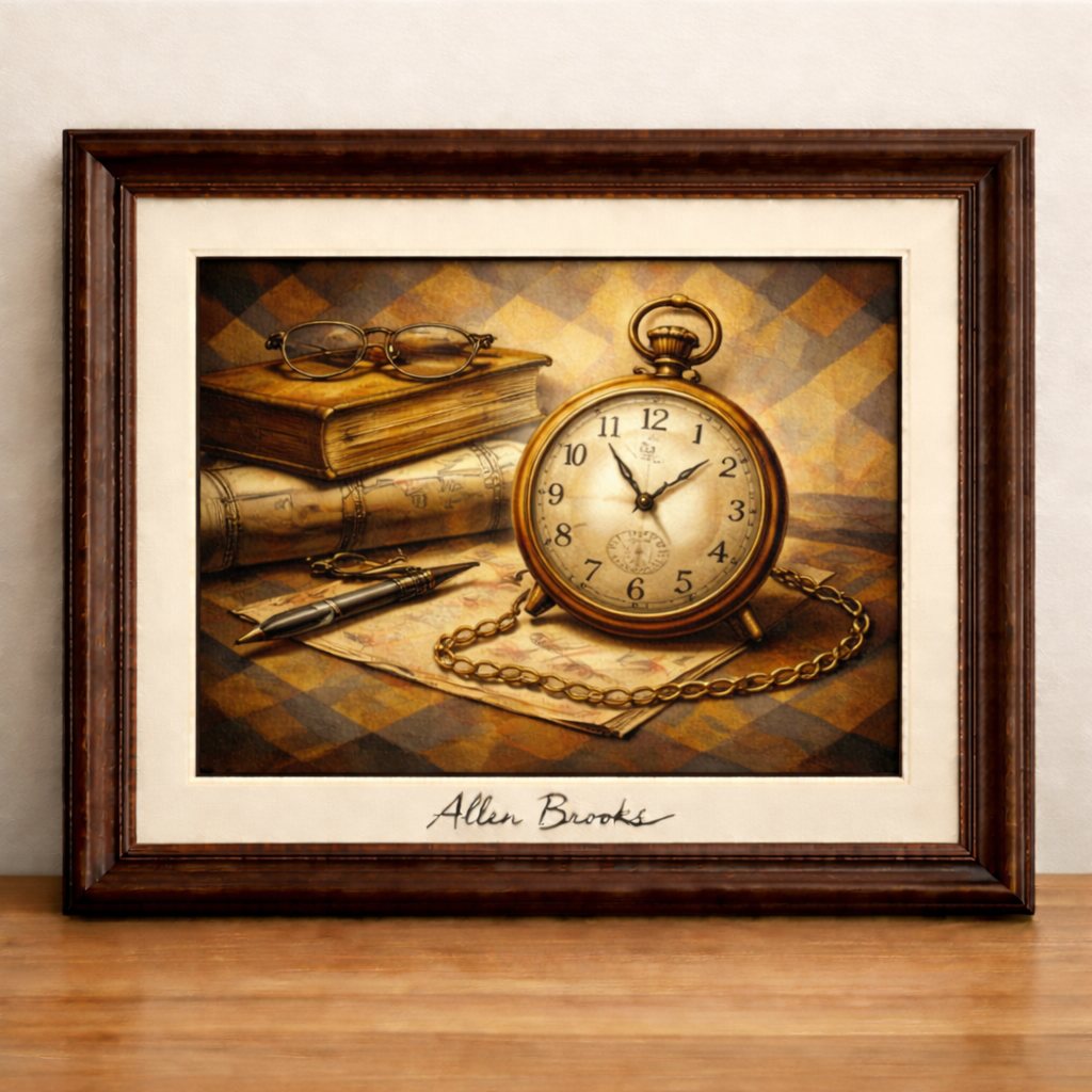 Antique pocket watch and accessories