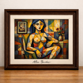 Cubist portrait of a seated woman 2