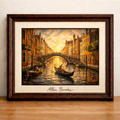 Venetian sunset in Cubist style